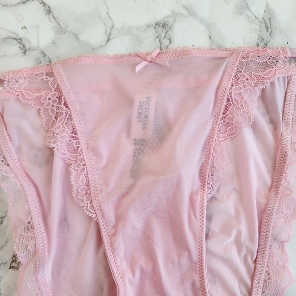 Victoria's Secret Lace Pink Corset Top and Bikini Panty | Thong Panty M - Picture 8 of 13